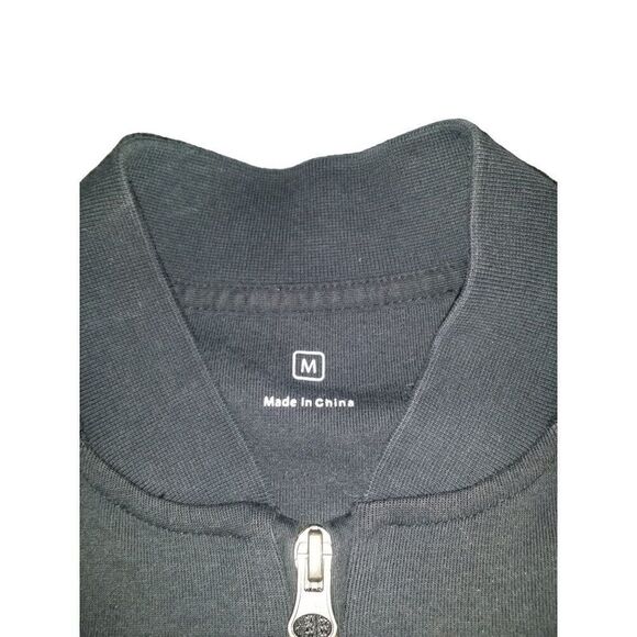 Apple Full Zip Jacket Men Sz M Employee Embroidered Uniform Black Casual - Picture 5 of 7